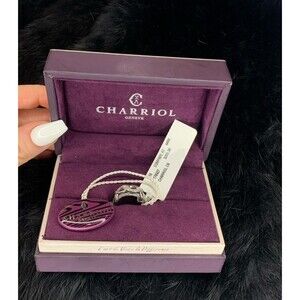 CHARRIOL GENEVE Authentic Cable Ring Silver Crystal NEW in Box Designer Gift 5-7